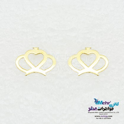 Gold Earring - Crown Design-SE0210